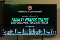 Inauguration of the Faculty Fitness Center | 8th April 2026
