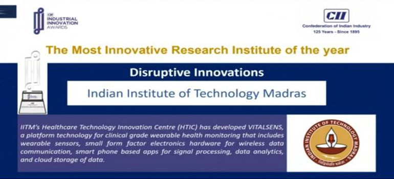 IIT Madras adjudged ‘The Most Innovative Institute of the Year’ by CII for its Disruptive Innovations