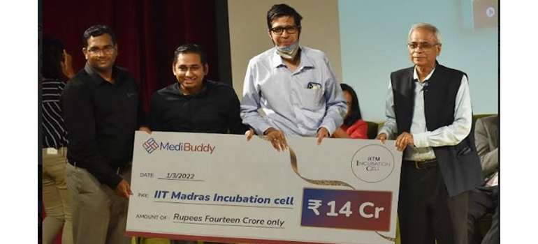 MediBuddy gives 14 cr to IIT-M Incubation Cell