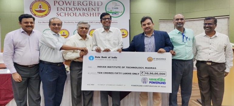 IIT Madras & Power Grid Corporation scholarship for bright students from low-income homes