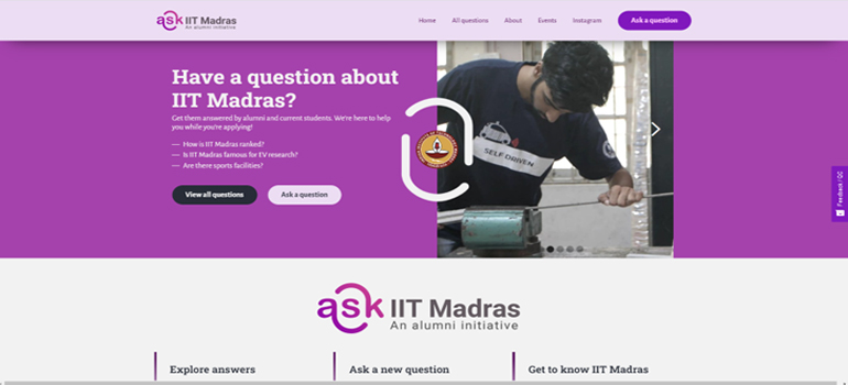 IIT Madras Alumni launches ‘AskIITM’ website aimed at IIT Aspirants
