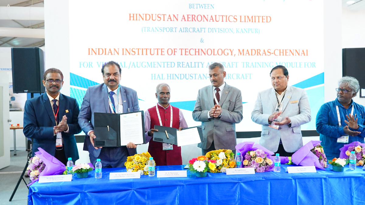 HAL & IIT Madras signed an MoU for virtual/augmented reality aircraft training module for HAL’s Hindustan-228 aircraft.