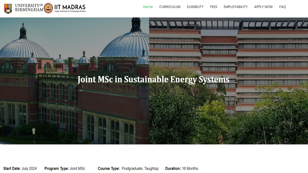 IIT Madras, Birmingham University launch joint master’s programme in sustainable energy